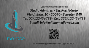 Targa Amministratore Condominio alluminio