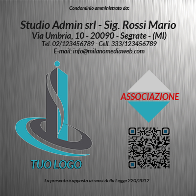 Targa Amministratore Condominio alluminio