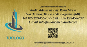 Targa Amministratore Condominio ottone
